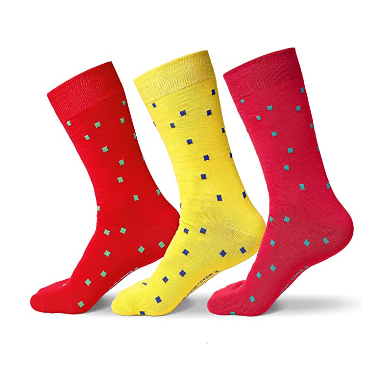 ONE CODE Colorful Dress Socks with Gift Box, 3-Pack